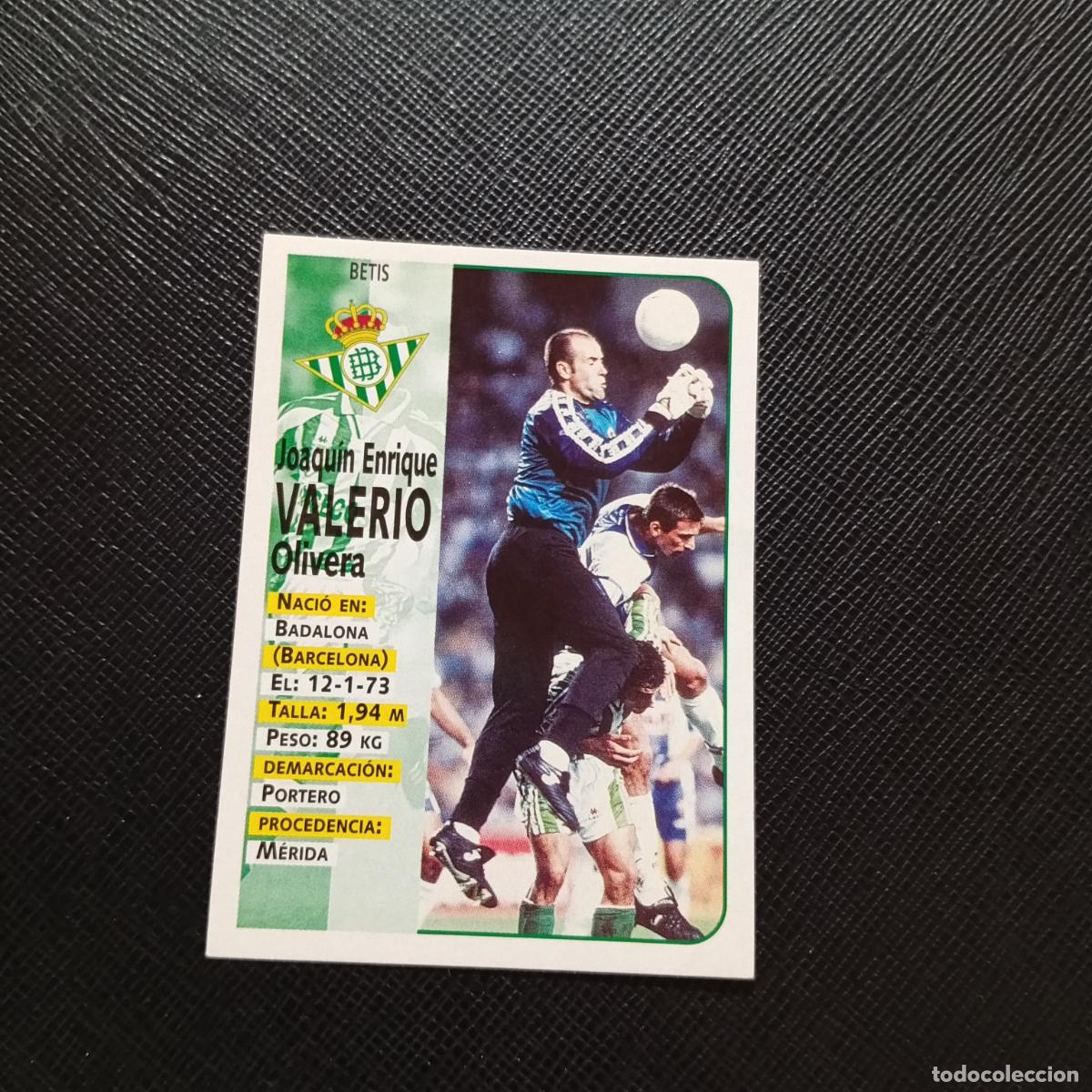 Cromos de F&uacute;tbol: 160 VALERIO REAL BETIS PANINI 1998 1999 CROMO FUTBOL LIGA 98 99 - SIN PEGAR - A111 PG298 B