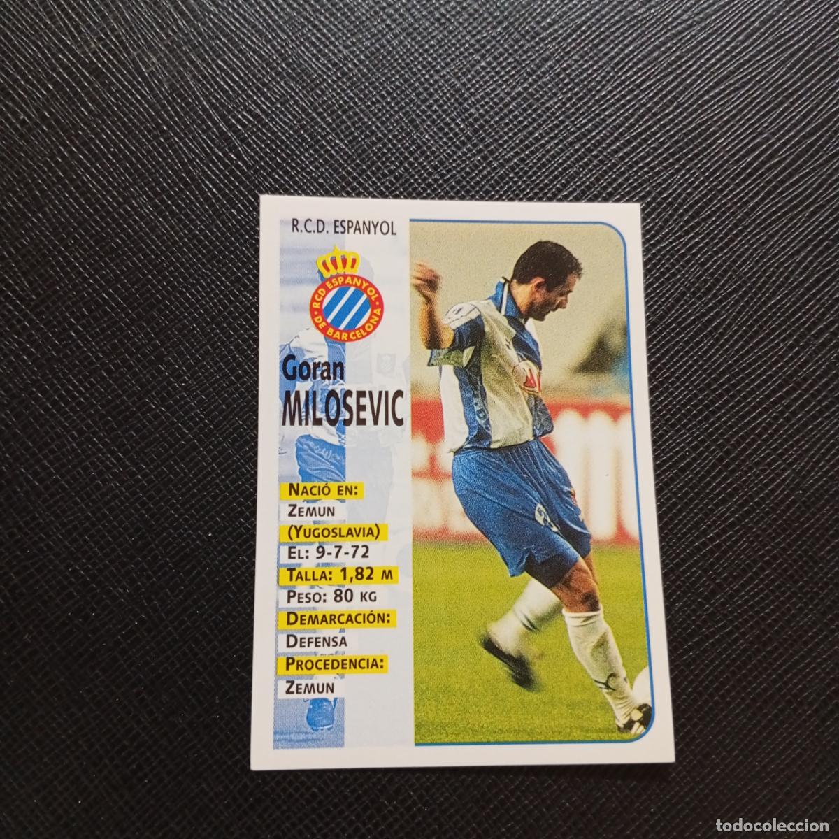 Fu&szlig;ball-Sticker: 185 MILOSEVIC ESPA&Ntilde;OL PANINI 1998 1999 CROMO FUTBOL LIGA 98 99 - SIN PEGAR - A111 PG298 BAJA