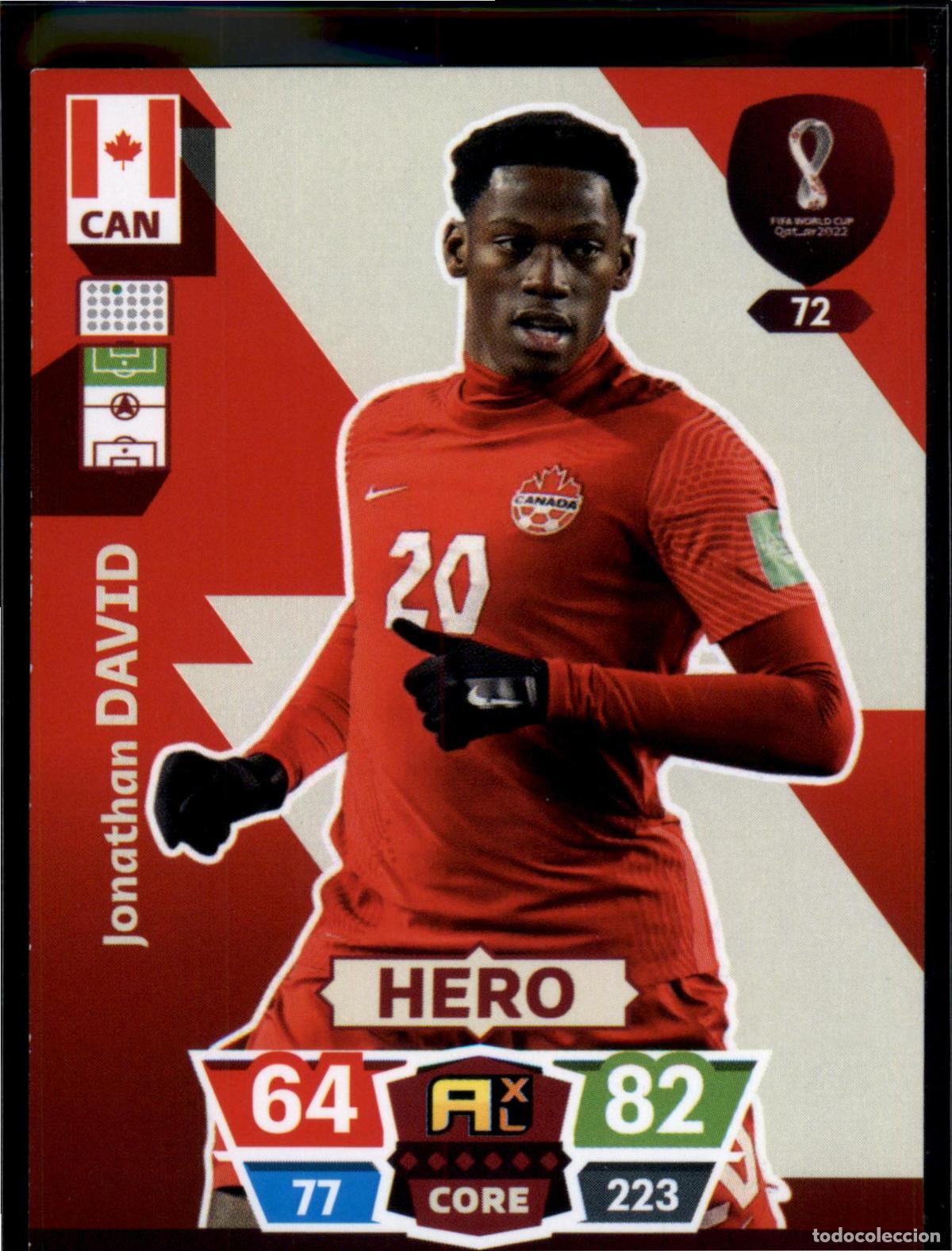 Cromos de F&uacute;tbol: David Hero N&ordm; 72 Canad&aacute; Mundial Catar Qatar Adrenalyn XL 2022 Panini 22 FIFA World Cup