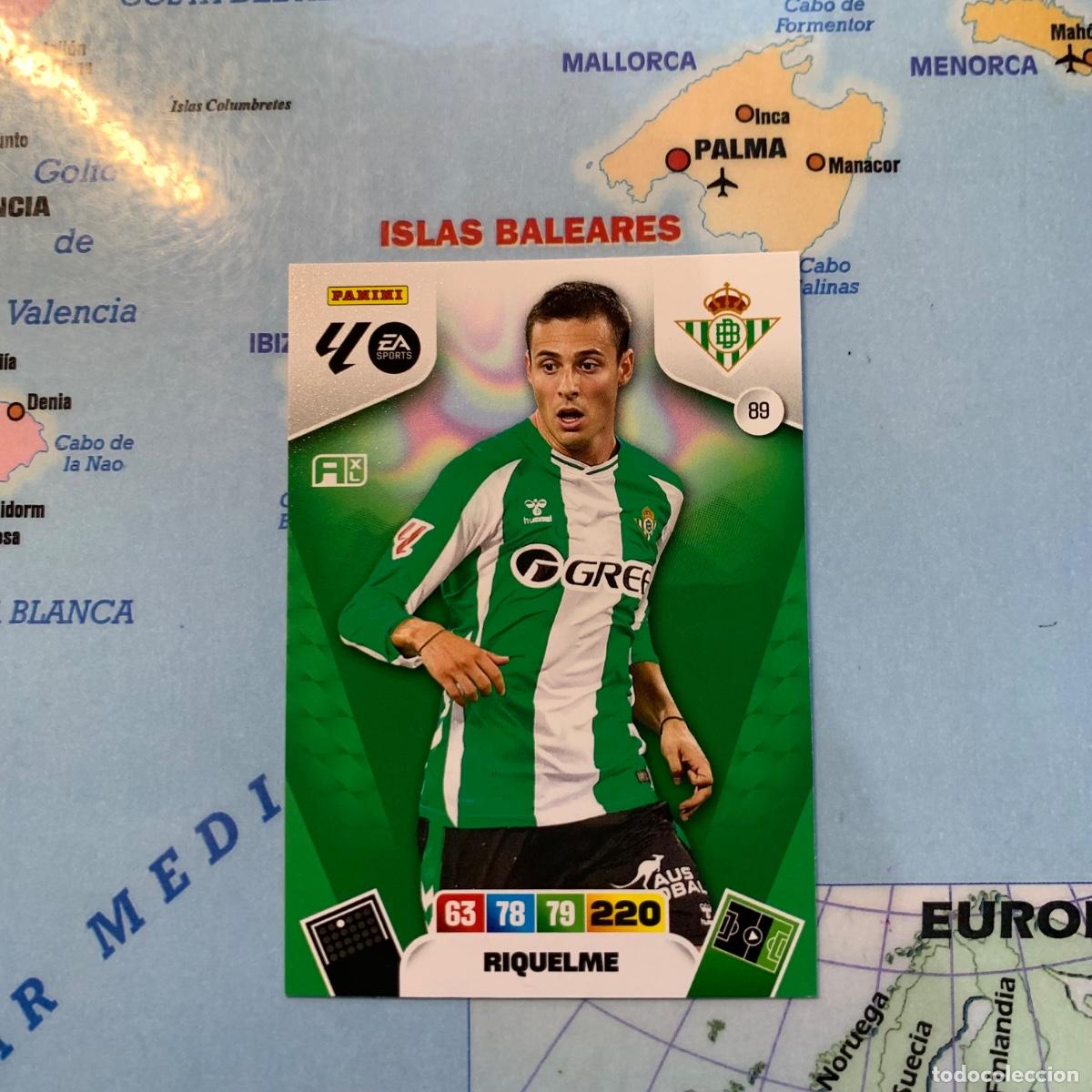 Cromos de F&uacute;tbol: Riquelme n&uacute;mero 89 del Betis cromo adrenalyn XL 25-26 2025-2026