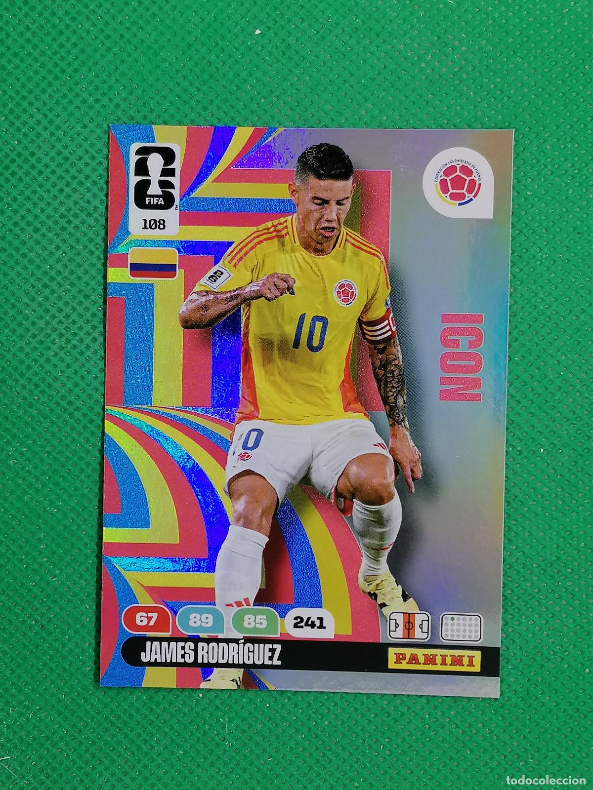 Cromos de F&uacute;tbol: 108 JAMES RODRIGUEZ COLOMBIA ICON ⚽ PANINI ADRENALYN FIFA WORLD CUP 26 2026 ⚽