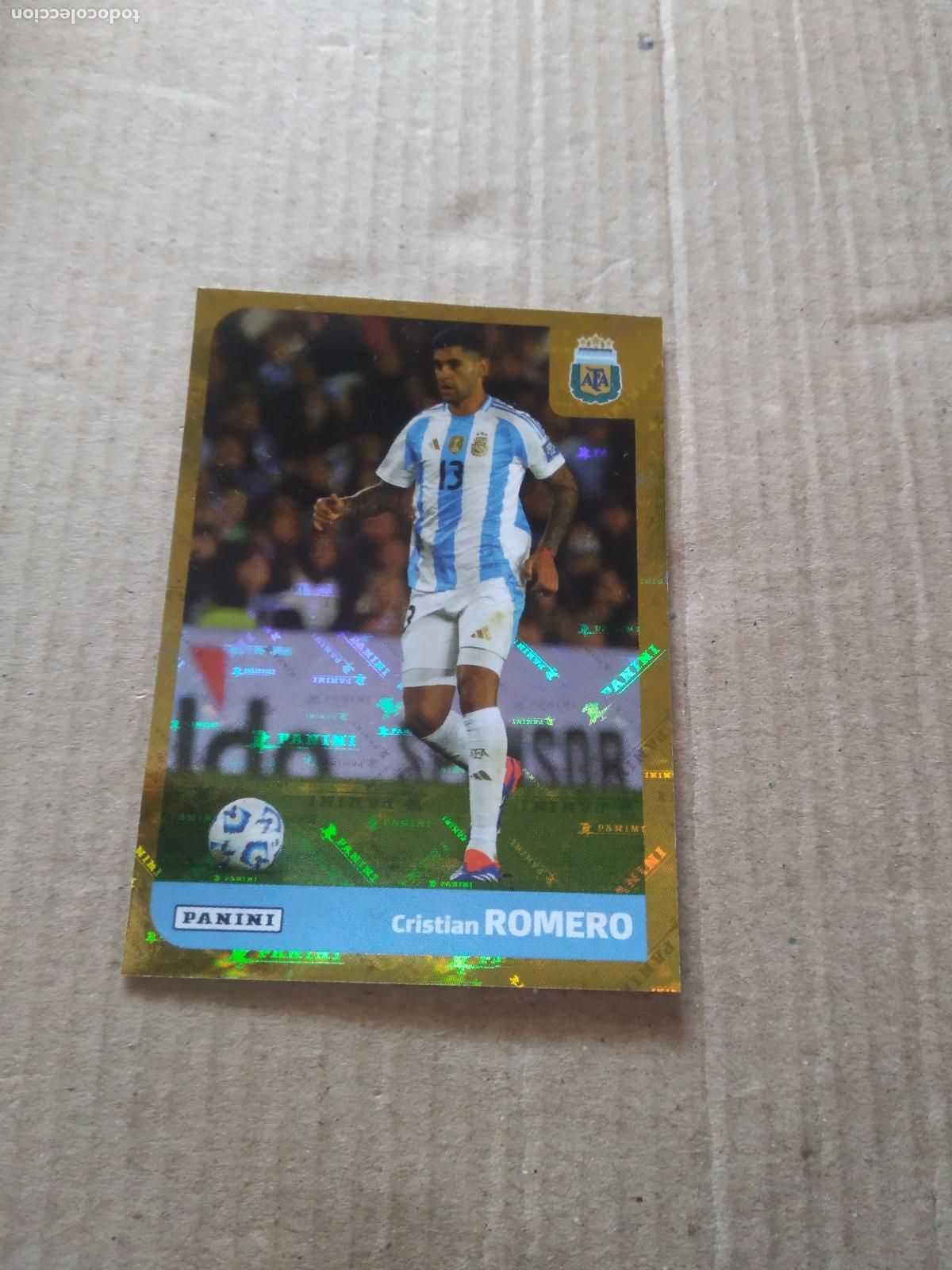 Cromos de F&uacute;tbol: ARG 3 CRISTIAN ROMERO CUTI SELECCION NACIONAL CROMO FUTBOL ARGENTINO PANINI LIGA ARGENTINA 2025