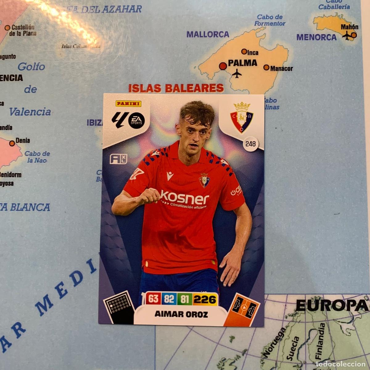Figurine di Calcio: Aimar Oroz n&uacute;mero 248 del Osasuna cromo adrenalyn XL 25-26 2025-2026
