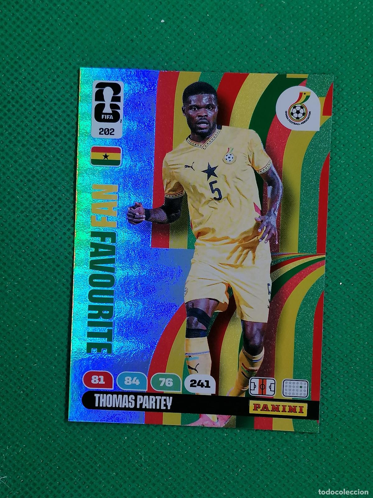 Cartes &agrave; collectionner de Football: 202 THOMAS PARTEY GHANA FAN FAVOURITE ⚽ PANINI ADRENALYN FIFA WORLD CUP 26 2026 ⚽