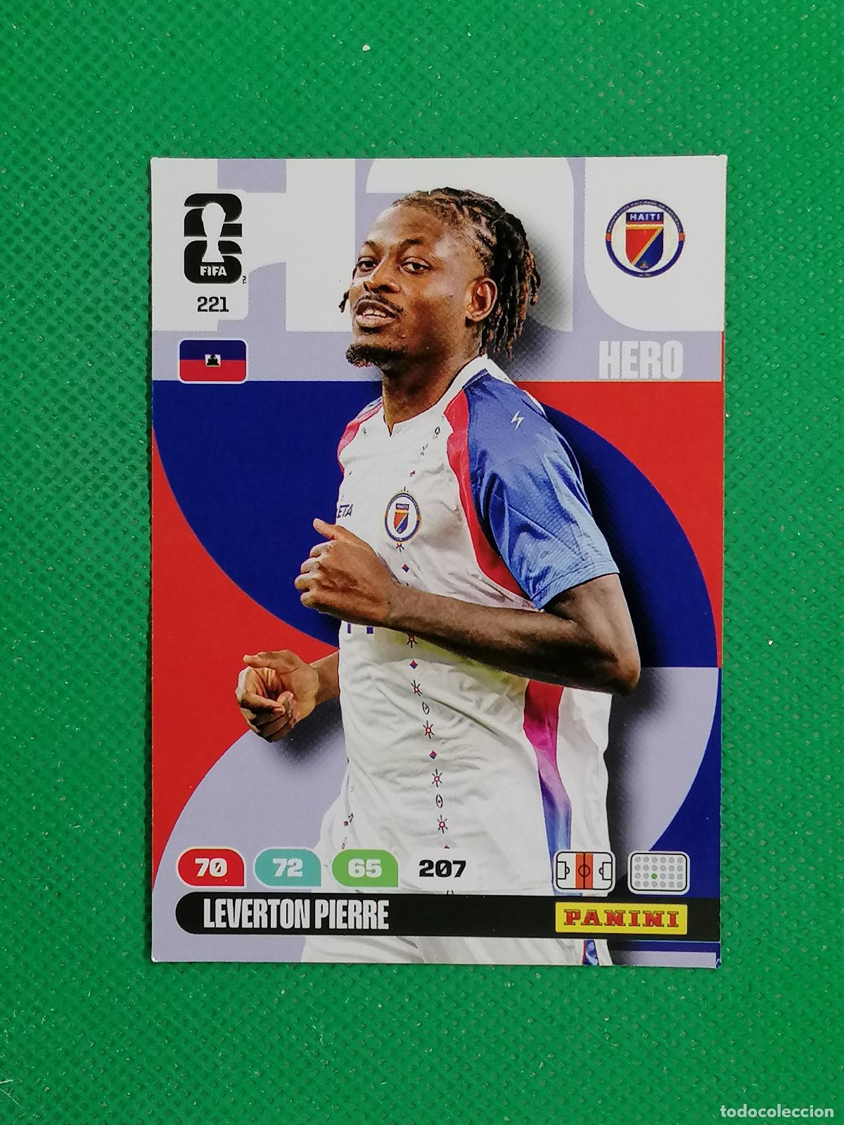 Cartes &agrave; collectionner de Football: 221 LEVERTON PIERRE HAITI HERO ⚽ PANINI ADRENALYN FIFA WORLD CUP 26 2026 ⚽