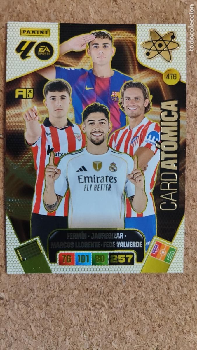 Cartes &agrave; collectionner de Football: ADRENALYN XL LA LIGA 2025/26 CARD ATOMICA FERMIN/JAUREGIZAR/LLORENTE/VALVERDE # 476 PANINI