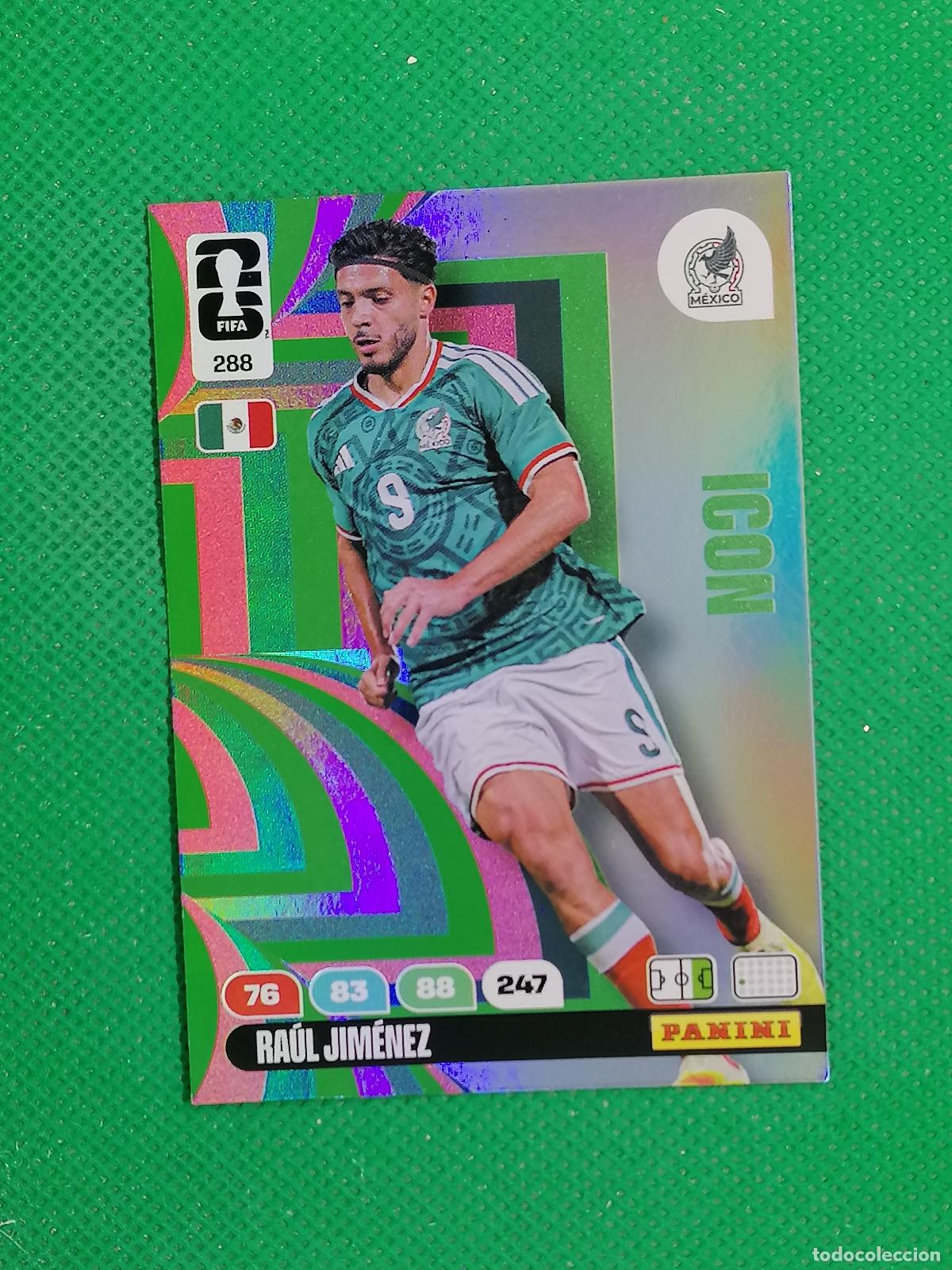 Cartes &agrave; collectionner de Football: 288 RAUL JIMENEZ MEXICO ICON ⚽ PANINI ADRENALYN FIFA WORLD CUP 26 2026 ⚽