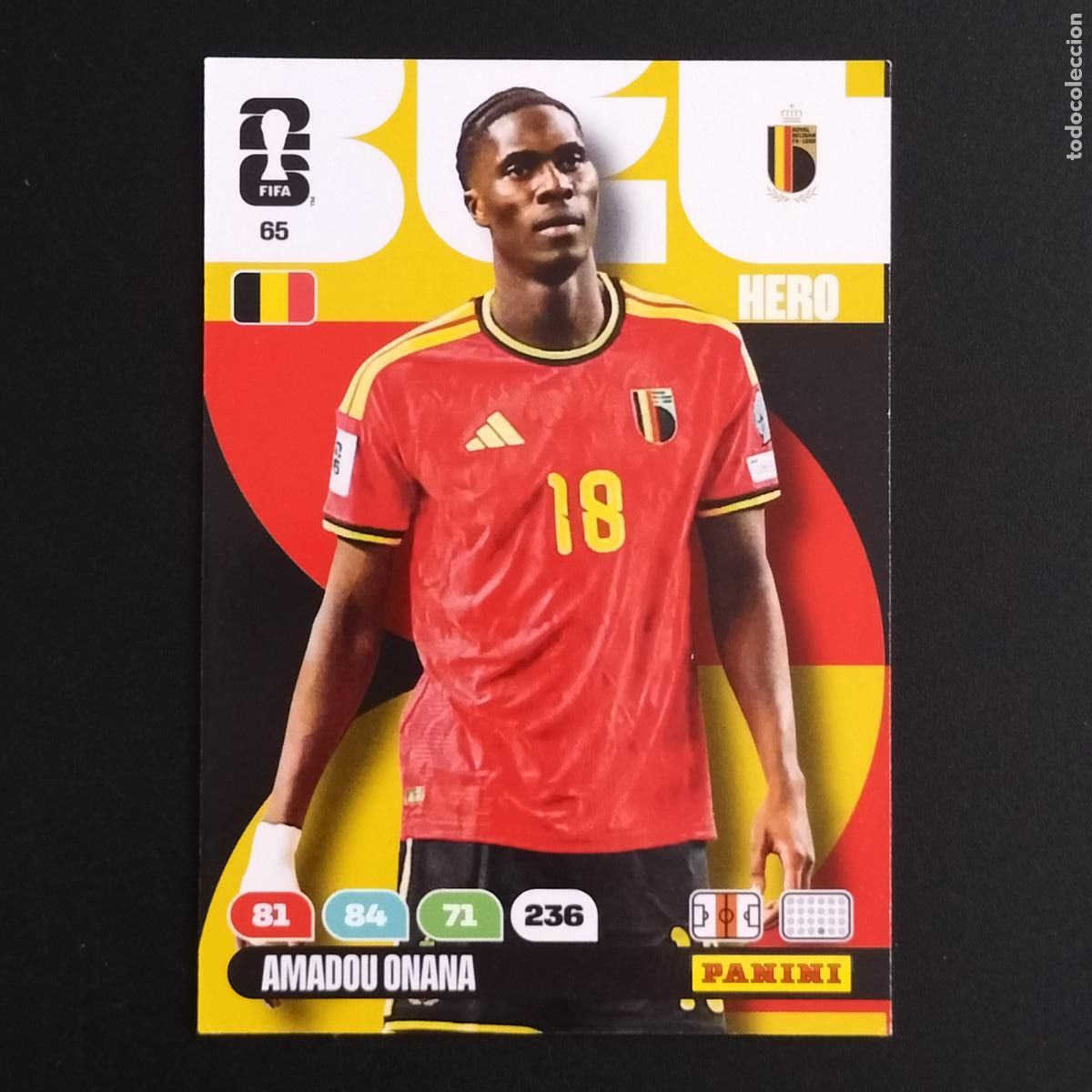 Cromos de F&uacute;tbol: 65 AMADOU ONANA BELGICA CROMOS ADRENALYN XL MUNDIAL 26 2026 FIFA WORLD CUP PANINI