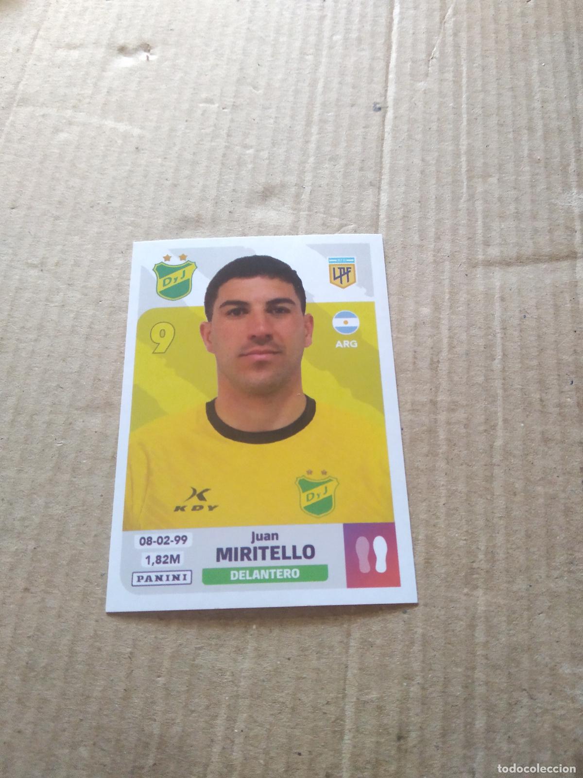 Cromos de F&uacute;tbol: DYJ 16 JUAN MIRITELLO DEFENSA Y JUSTICIA CROMO FUTBOL ARGENTINO PANINI LIGA ARGENTINA 2024