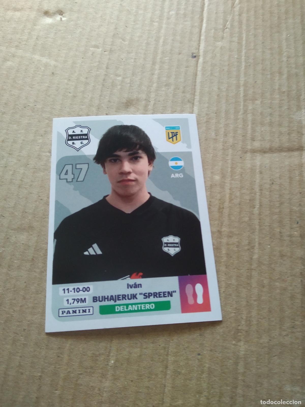 Cartes &agrave; collectionner de Football: RIE 17 IVAN BUHAJERUK SPREEN DEPORTIVO RIESTRA CROMO FUTBOL ARGENTINO PANINI LIGA ARGENTINA 2024