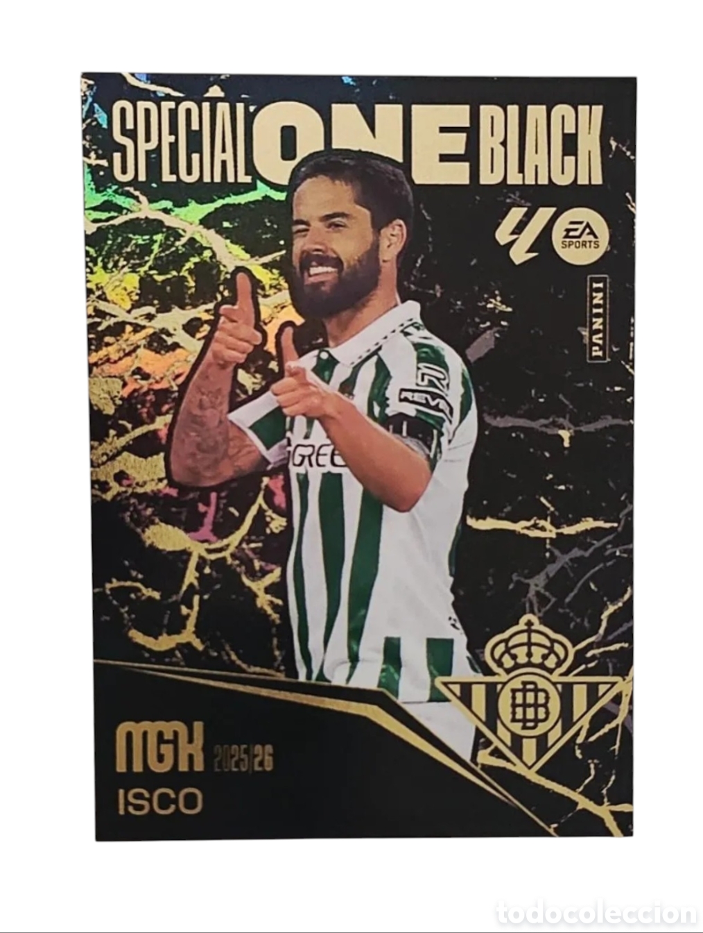 Cromos de F&uacute;tbol: ISCO (REAL BETIS) SPECIAL ONE BLACK , PANINI MEGACRACKS LIGA 2025 2026