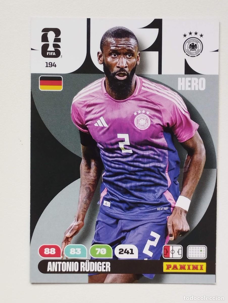 Cromos de F&uacute;tbol: CROMO CARD ADRENALYN MUNDIAL WORLD CUP 2026 HERO 194 RUDIGER ALEMANIA