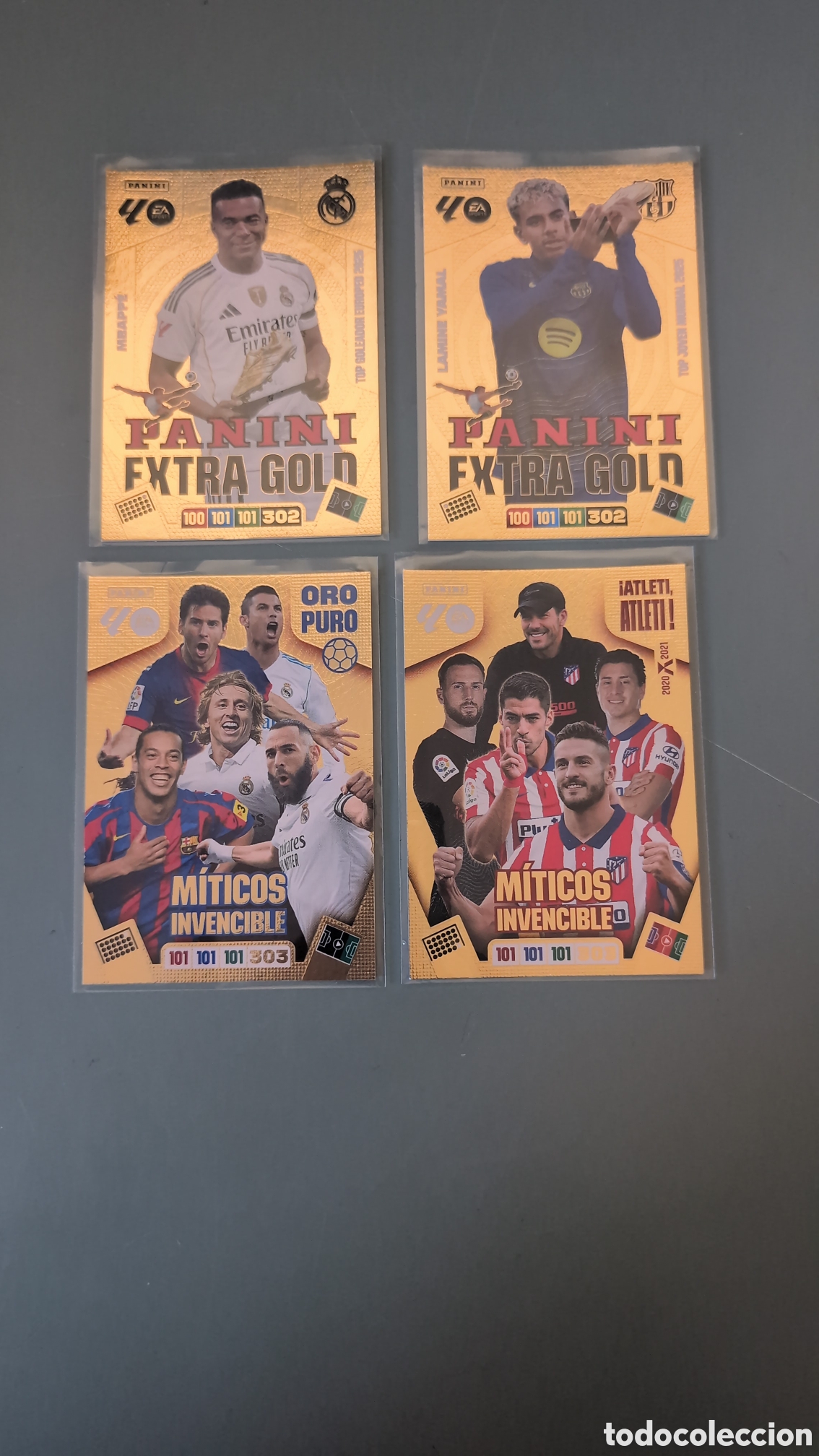 Cromos de Futebol: LOTE EXTRA GOLD MITICOS INVENCIBLE YAMAL MBAPPE ADRENALYN XL LIGA 2025/2026 25 26 PANINI