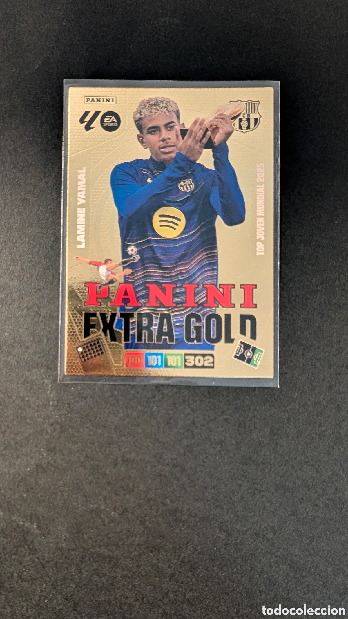 Cromos de F&uacute;tbol: LAMINE YAMAL BARCELONA EXTRA GOLD ADRENALYN XL LIGA 2025/2026 25 26 PANINI