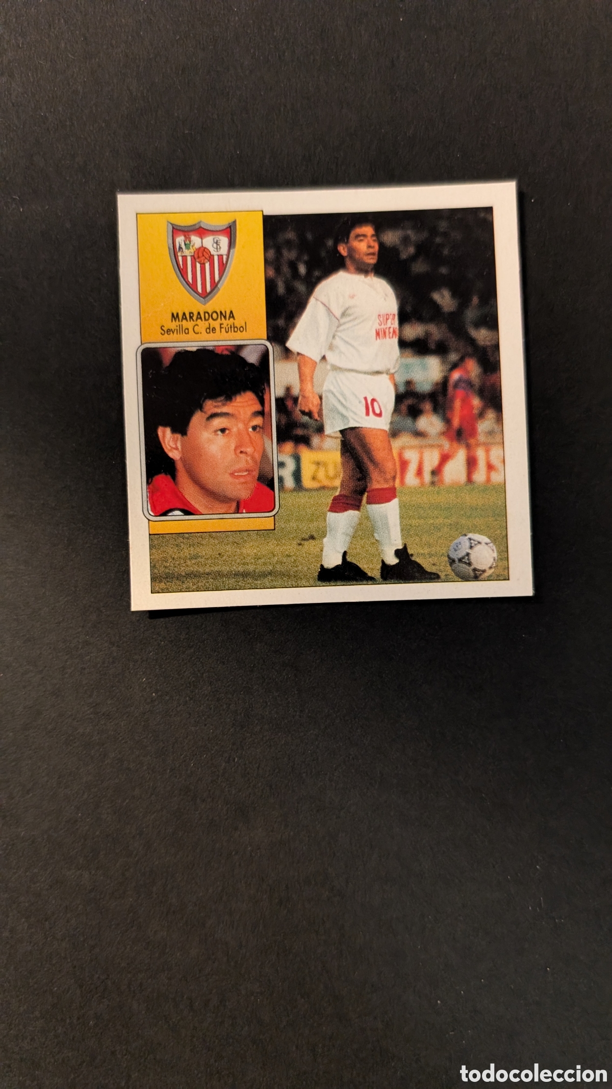 Fu&szlig;ball-Sticker: L1 MARADONA SEVILLA COLOCA LIGA ESTE 1992/93 92 93 DESPEGADO