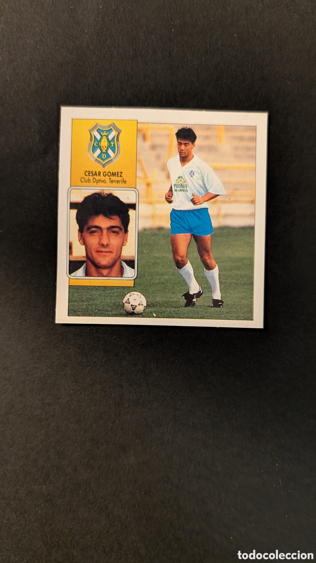 Fu&szlig;ball-Sticker: L1 CESAR GOMEZ TENERIFE COLOCA LIGA ESTE 1992/93 92 93 DESPEGADO