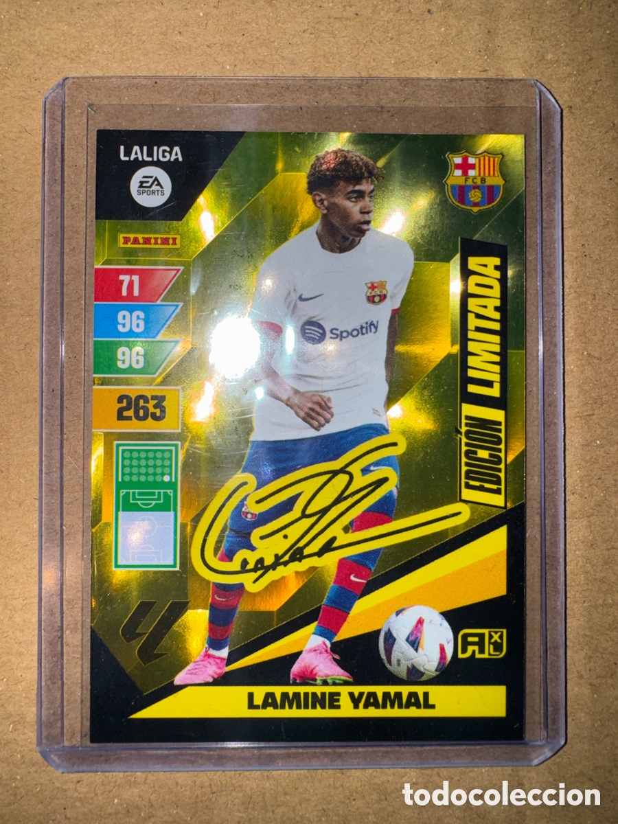 Figurine di Calcio: Adrenalyn XL 23 24 2023 2024 # Lamine Yamal FC Barcelona Firma Firmada Edici&oacute;n Limitada