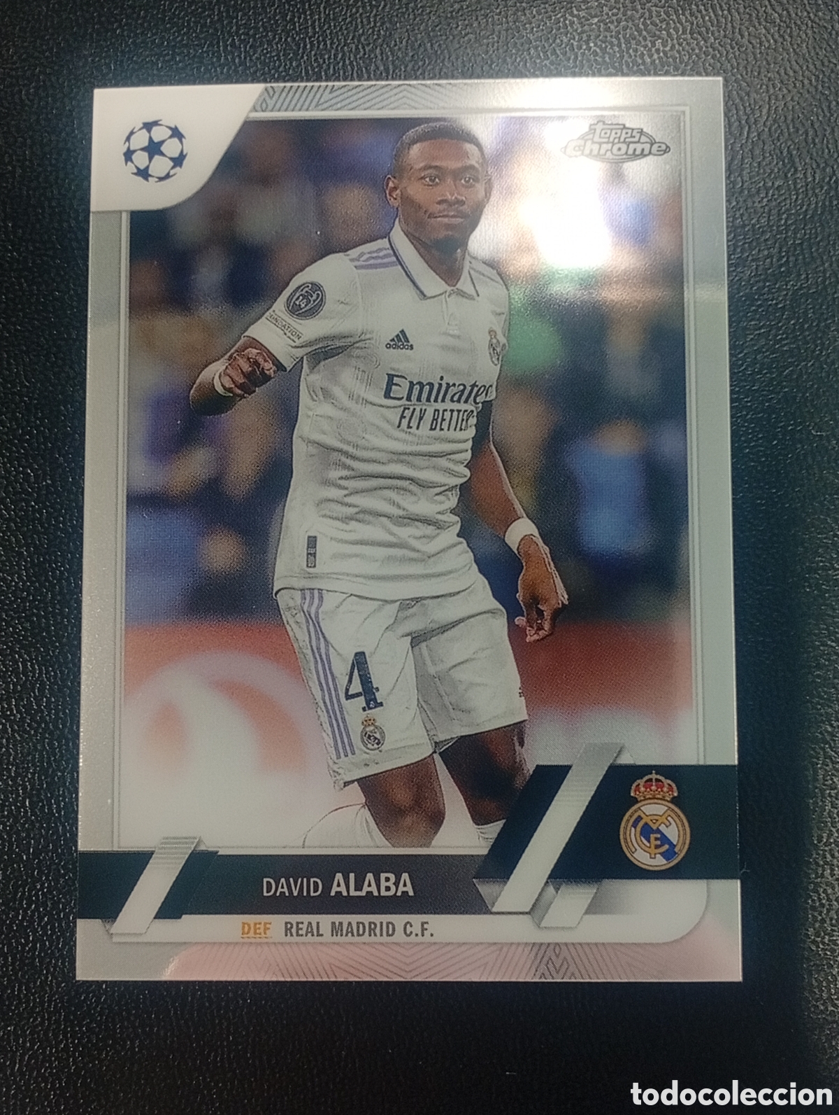 Cromos de F&uacute;tbol: 82 DAVID ALABA REAL MADRID 2022 2023 22 23 TOPPS UEFA COMPETITIONS TOPPS CHROME CARD