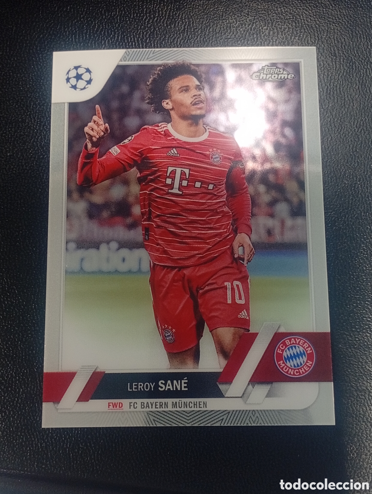 Cromos de F&uacute;tbol: 196 LEROY SANE BAYERN M&Uuml;NCHEN 2022 2023 22 23 TOPPS UEFA COMPETITIONS TOPPS CHROME CARD