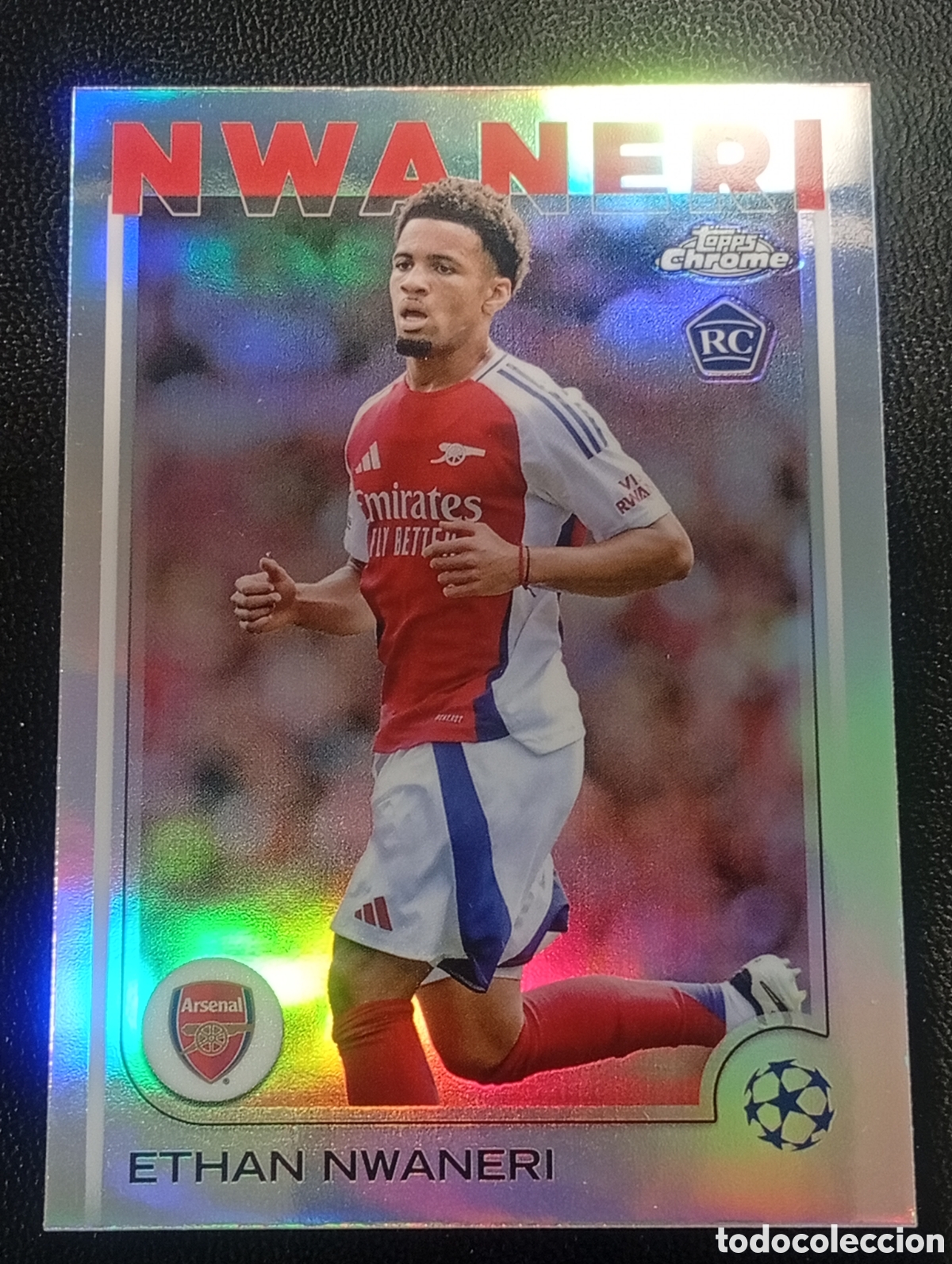 Cromos de F&uacute;tbol: 158 rookie paralela NWANERI ARSENAL TOPPS CHROME 2024 2025 24 25 CROMOS CARDS PANINI MEGACRACKS