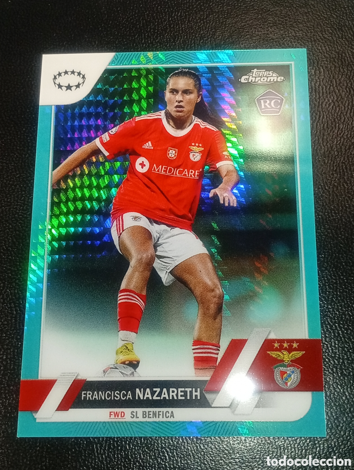 Cromos de F&uacute;tbol: 54 paralela aqua rookie FRANCISCA NAZARETH BENFICA TOPPS CHROME 2022 2023 22 23 CROMOS CARDS PANINI