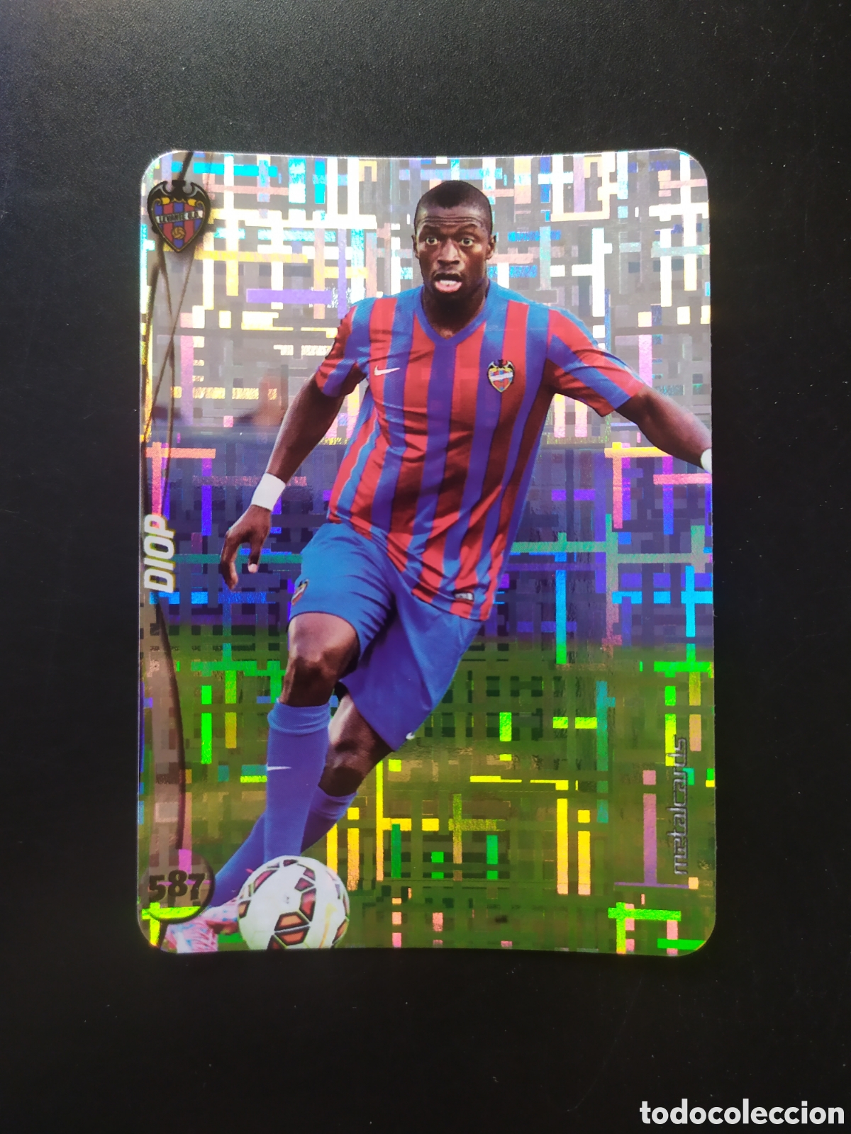 Cromos de F&uacute;tbol: Mundicromo fichas Liga 2014 2015 14 15 Diop top brillo tetris n&deg; 587 Levante