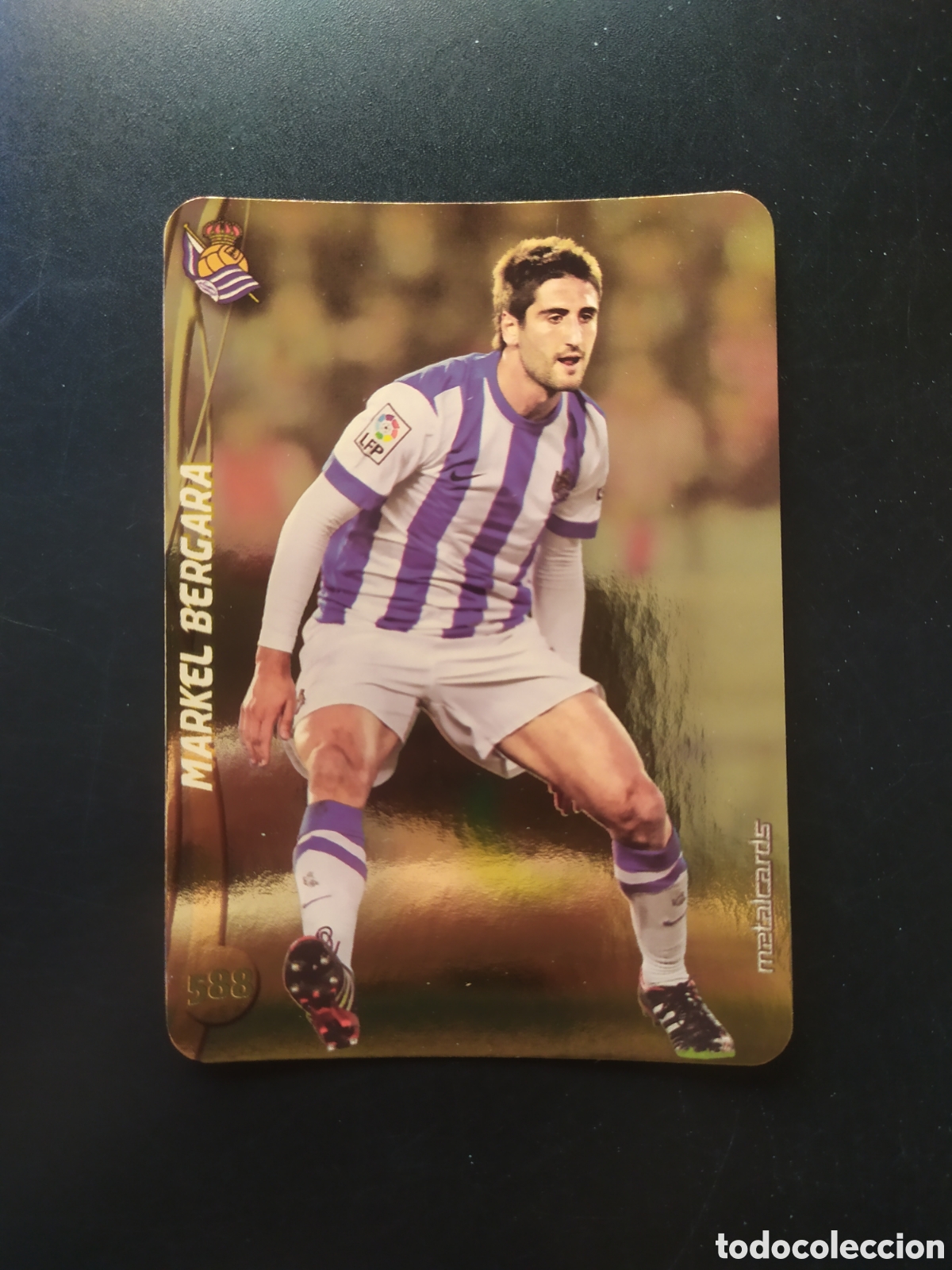 Cromos de F&uacute;tbol: Mundicromo fichas Liga 2014 2015 14 15 Markel Bergara top brillo liso dorado n&deg; 588 Real Sociedad