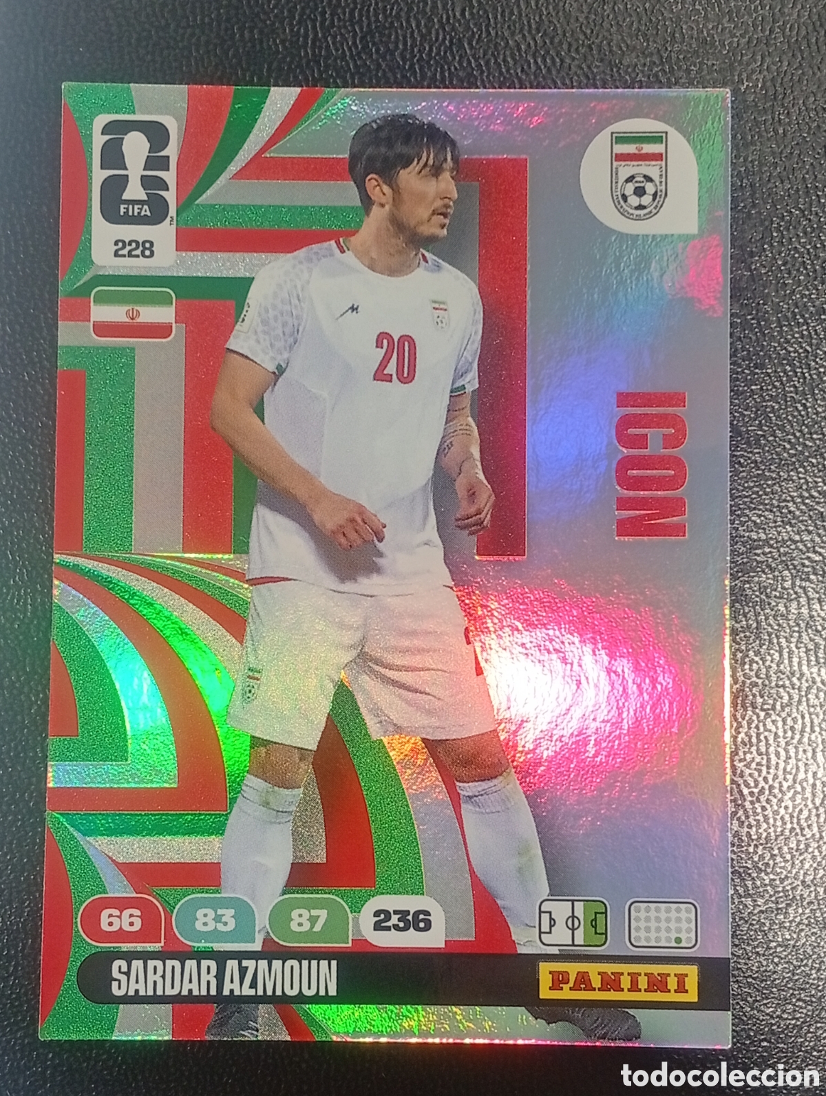 Cromos de F&uacute;tbol: 228 icon SARDAR AZMOUN IRAN ADRENALYN XL WORLD CUP 2026 CARD PANINI MUNDIAL TOPPS