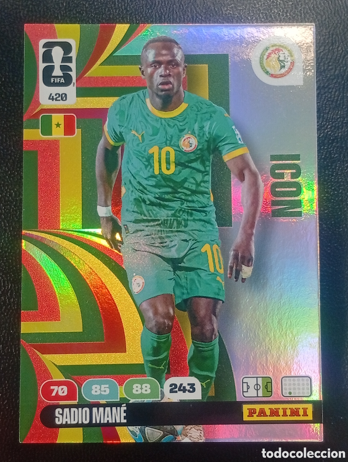 Cromos de Futebol: 420 icon SADIO MANE SENEGAL ADRENALYN XL WORLD CUP 2026 CARD PANINI MUNDIAL TOPPS