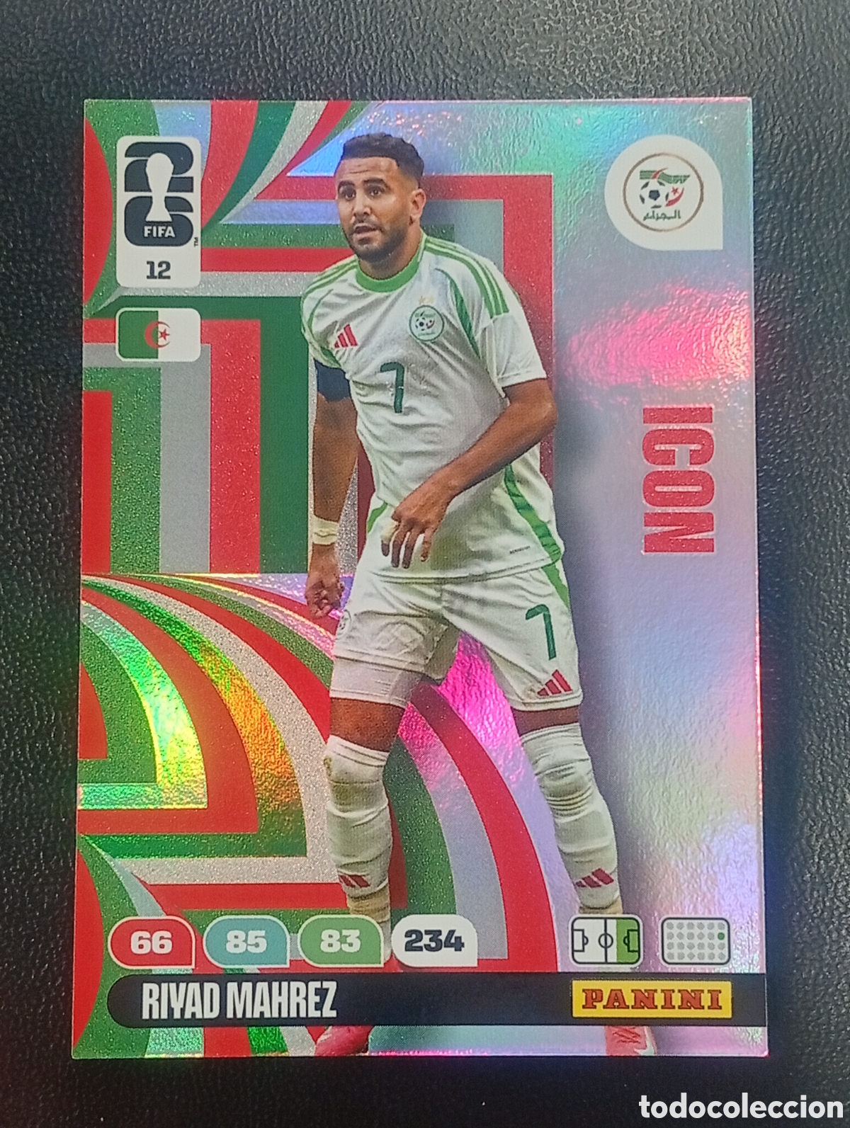 Football Stickers: 12 icon RIYAD MAHREZ ARGELIA ADRENALYN XL WORLD CUP 2026 CARD PANINI MUNDIAL TOPPS