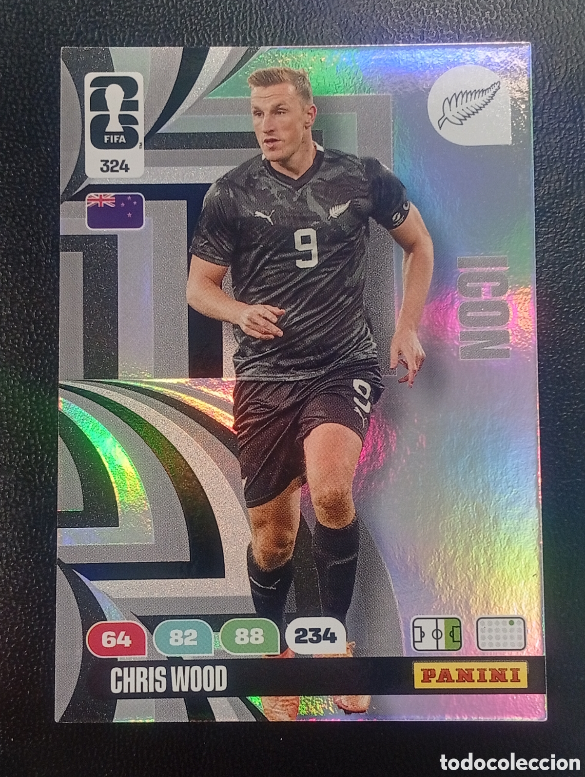 Football Stickers: 324 icon CHRIS WOOD NUEVA ZELANDA ADRENALYN XL WORLD CUP 2026 CARD PANINI MUNDIAL TOPPS