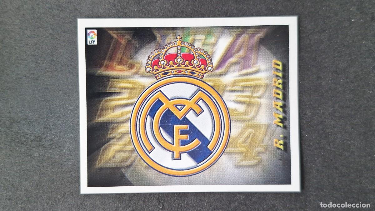 Cromos de F&uacute;tbol: L5 ESCUDO REAL MADRID LIGA ESTE 2003 2004 03 04 NUNCA PEGADO SIN PEGAR