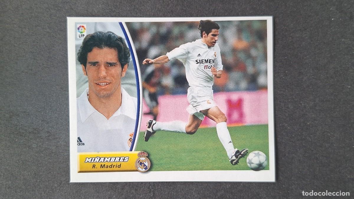 Cromos de F&uacute;tbol: L5 MI&Ntilde;AMBRES REAL MADRID LIGA ESTE 2003 2004 03 04 NUNCA PEGADO SIN PEGAR