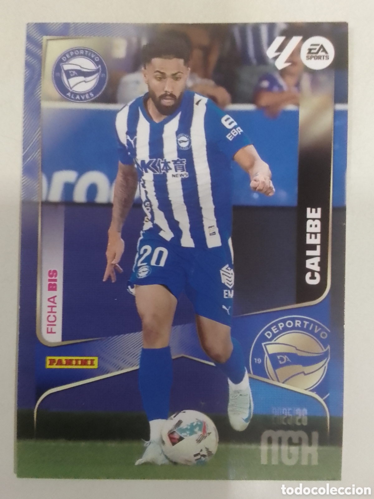 Cromos de F&uacute;tbol: Megacracks 2025/26 n&deg; 36 BIS Calebe &bull; Alav&eacute;s. FICHA BIS.