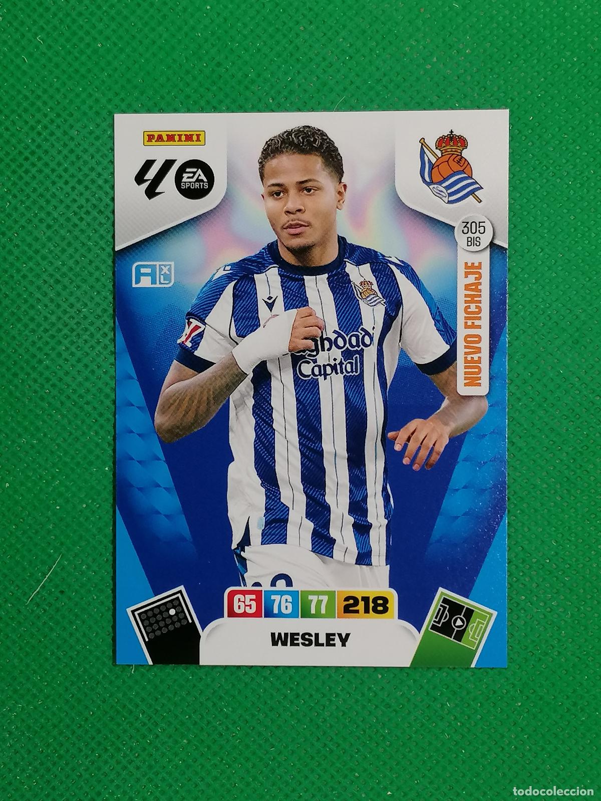 Cromos de F&uacute;tbol: 305BIS 305 BIS WESLEY REAL SOCIEDAD NUEVO FICHAJE ⚽ LIGA ADRENALYN XL 2025 2026 25 26 ⚽