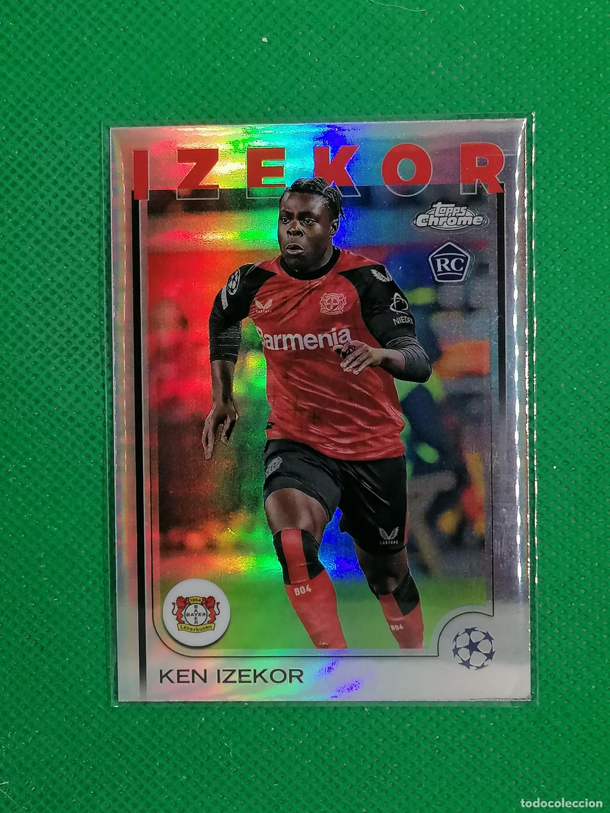 Cromos de Futebol: 75 KEN IZEKOR LEVERKUSEN ROOKIE REFRACTOR ⚽ TOPPS CHROME UCC 24 25 2024 2025 ⚽