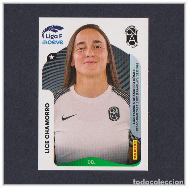 Cromos de F&uacute;tbol: LIGA FEMENINA F MOEVE 2025 2026 25 26 PANINI LICE CHAMORRO 81 BADALONA WOMEN COLECCI&Oacute;N ALBUM