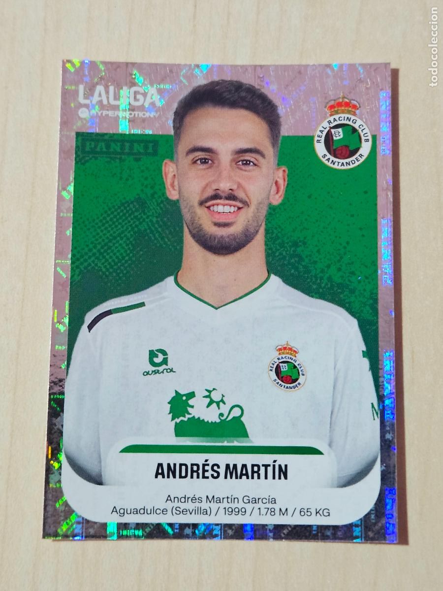 Cromos de F&uacute;tbol: N&ordm; 340 ANDRES MARTIN - RACING SANTANDER - CROMO - LIGA HYPERMOTION 2025 2026 SEGUNDA DIVISION 25 26
