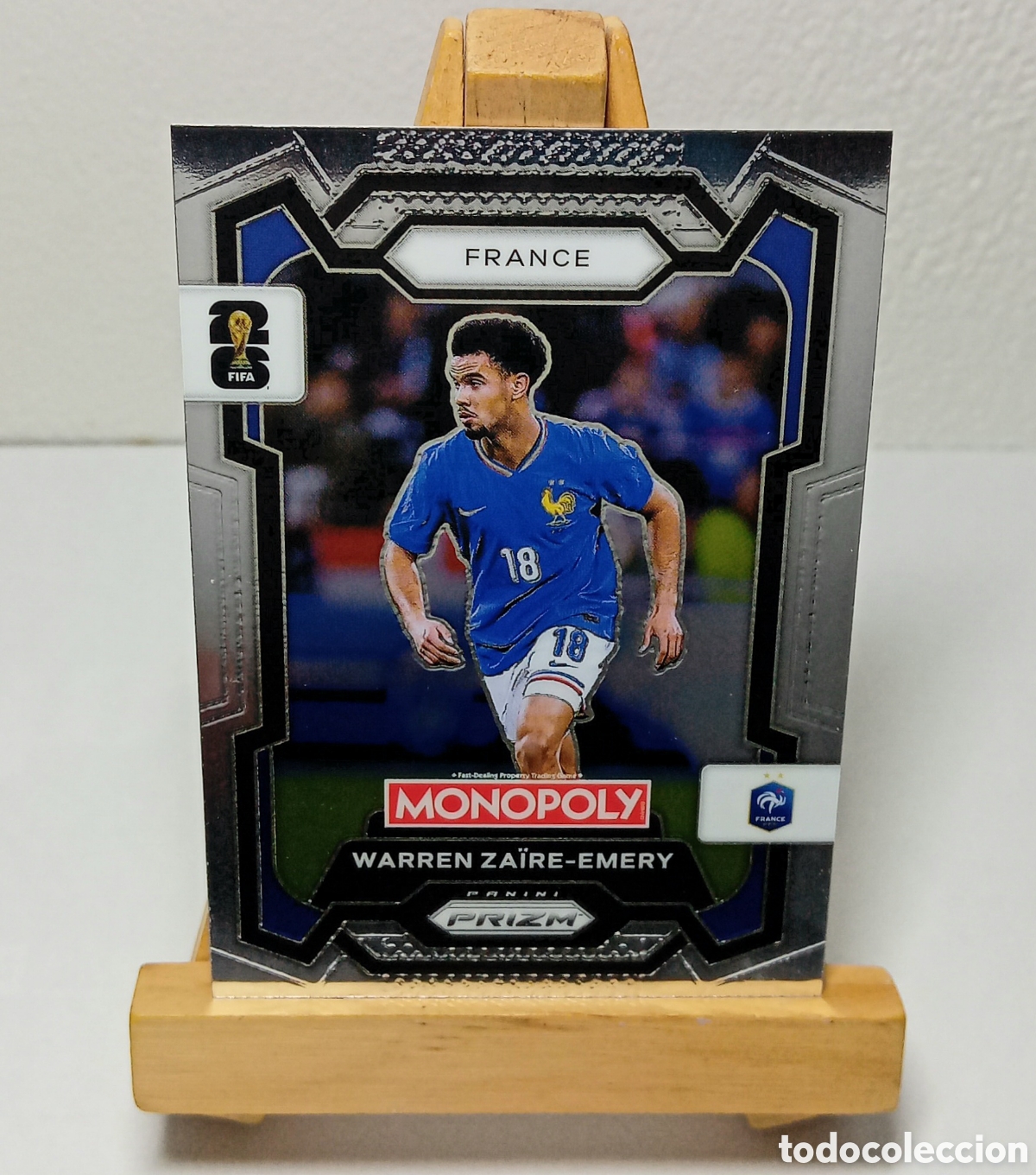 Cromos de F&uacute;tbol: ZAIRE-EMERY 2026 FRANCIA MONOPOLY PRIZM PANINI.
