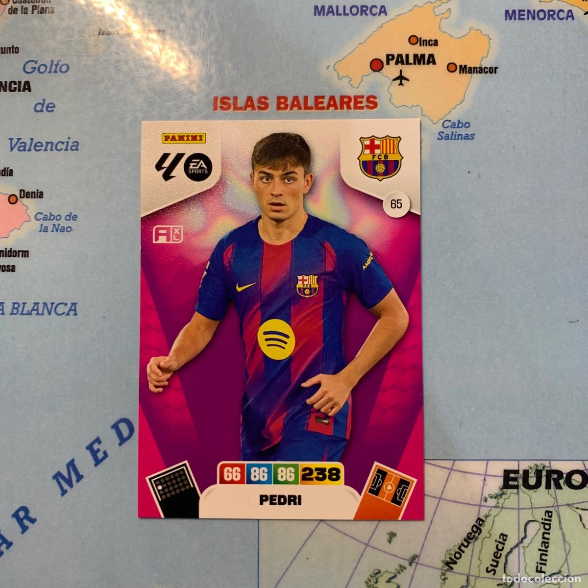 Cromos de F&uacute;tbol: Pedri n&uacute;mero 65 del Barcelona cromo adrenalyn XL 25-26 2025-2026