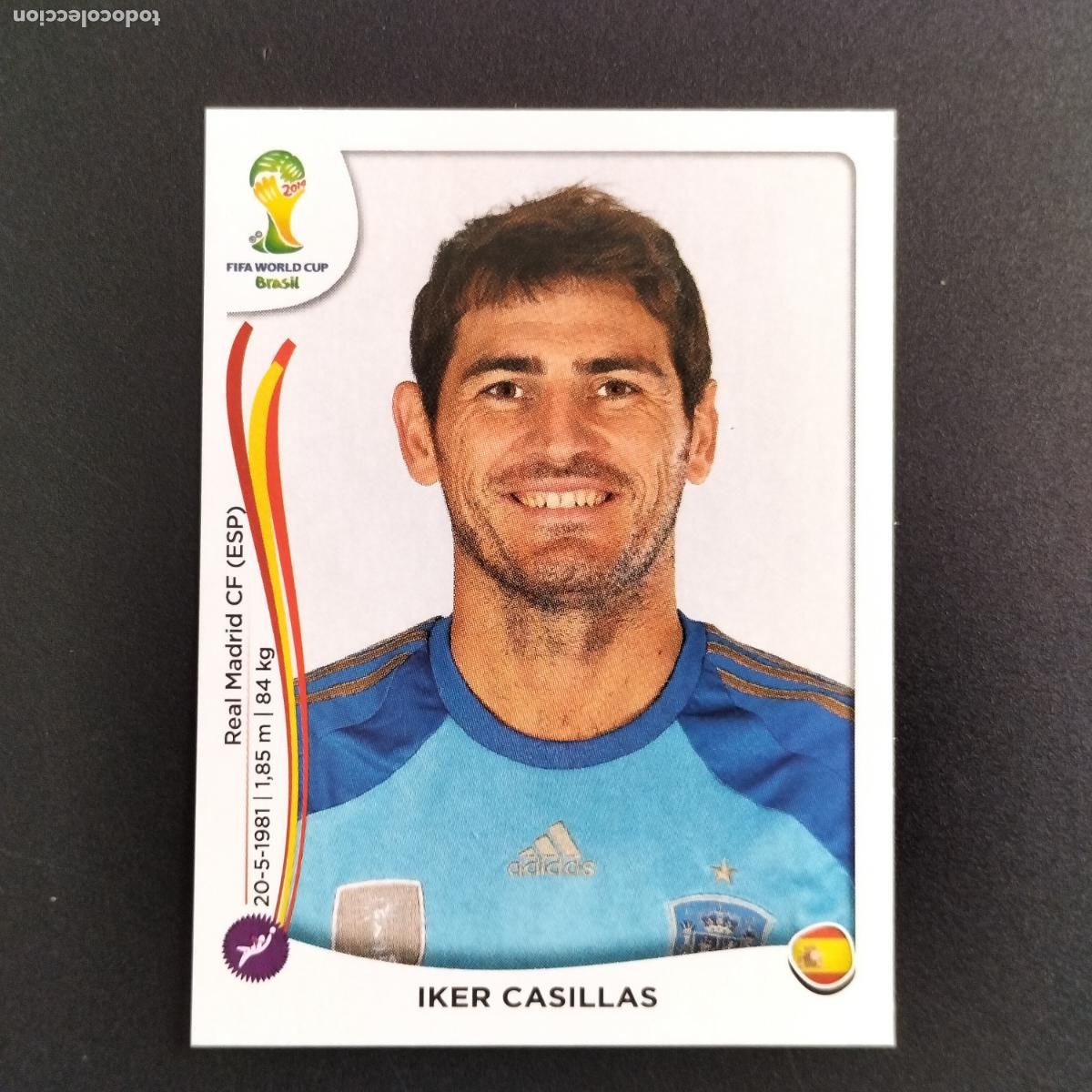 Figurine di Calcio: 110 IKER CASILLAS ESPA&Ntilde;A CROMOS ALBUM MUNDIAL FUTBOL 14 FIFA WORLD CUP BRASIL 2014