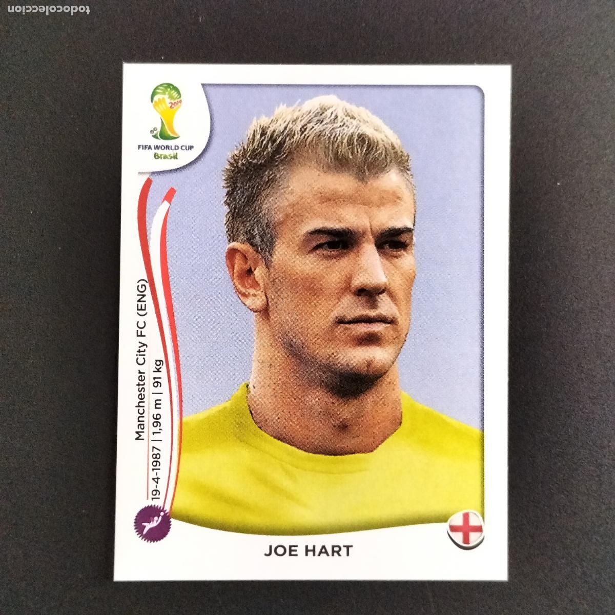 Cromos de F&uacute;tbol: 300 JOE HART INGLATERRA CROMOS ALBUM MUNDIAL FUTBOL 14 FIFA WORLD CUP BRASIL 2014