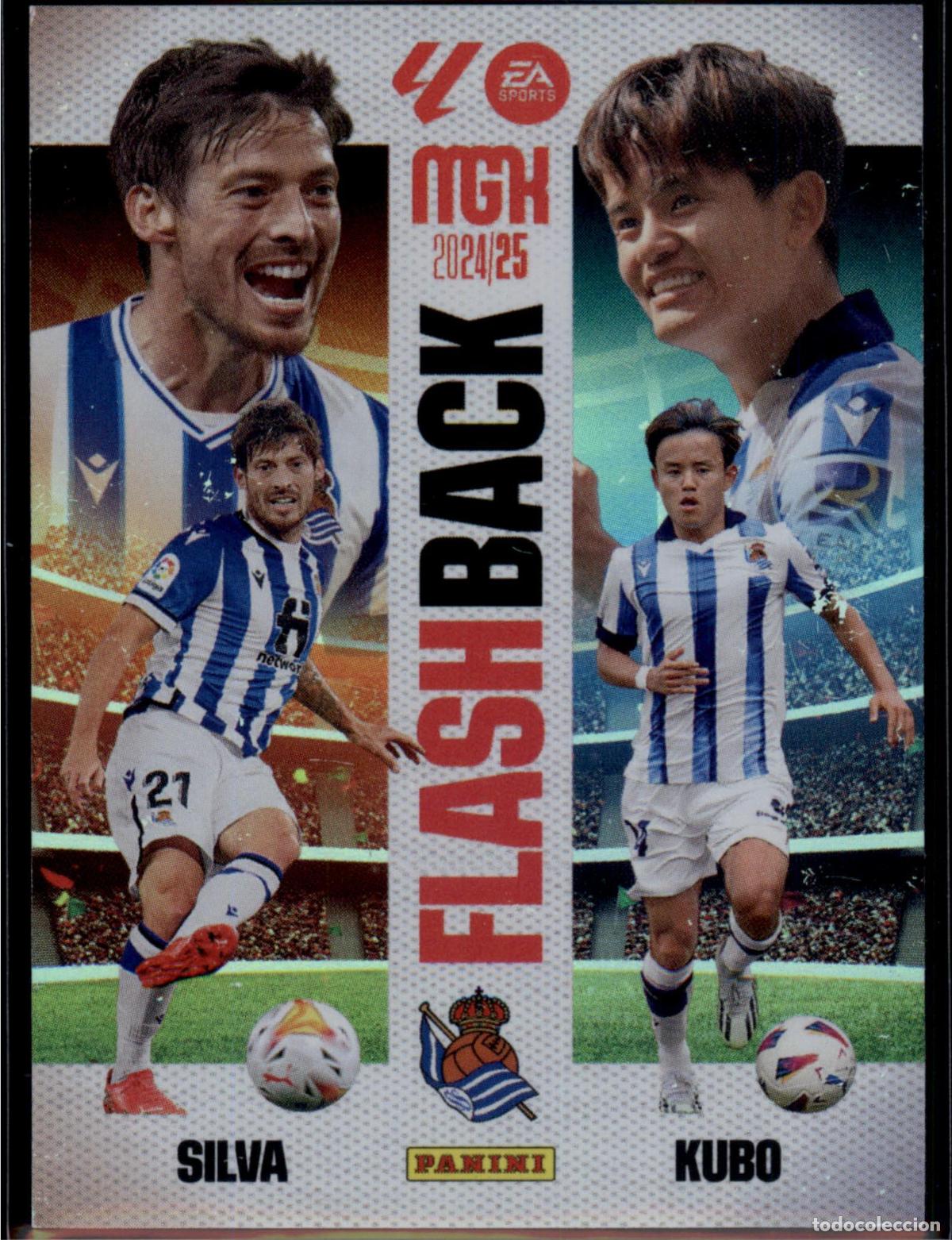 Cromos de F&uacute;tbol: Flashback Kubo N&ordm; 431 Real Sociedad LaLiga Santander Megacracks 2024 2025 Panini 24 25