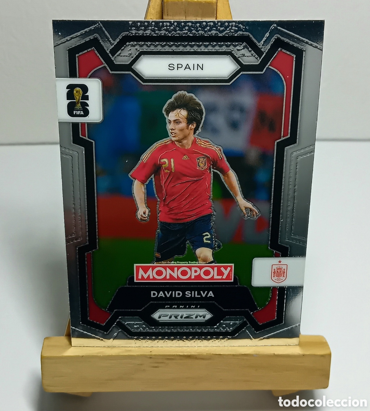 Cromos de F&uacute;tbol: DAVID SILVA 2026 ESPA&Ntilde;A MONOPOLY PRIZM PANINI.