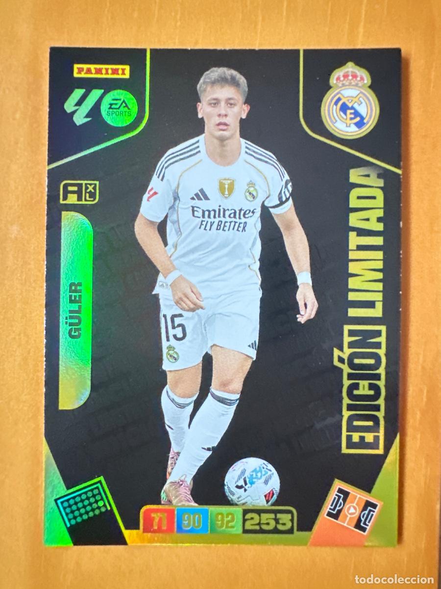 Cromos de F&uacute;tbol: Edici&oacute;n Limitada Arda G&uuml;ler, Real Madrid, Adrenalyn XL La Liga 2025 2026 25 26