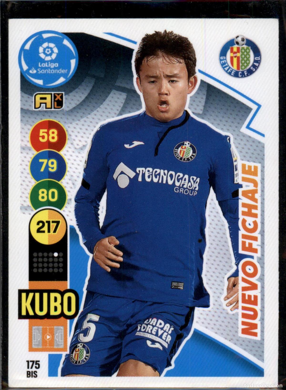 Cromos de F&uacute;tbol: Kubo Nuevo Fichaje N&ordm; 175 Bis Getafe CF LaLiga Santander Adrenalyn XL 2020 2021 Panini 20 21