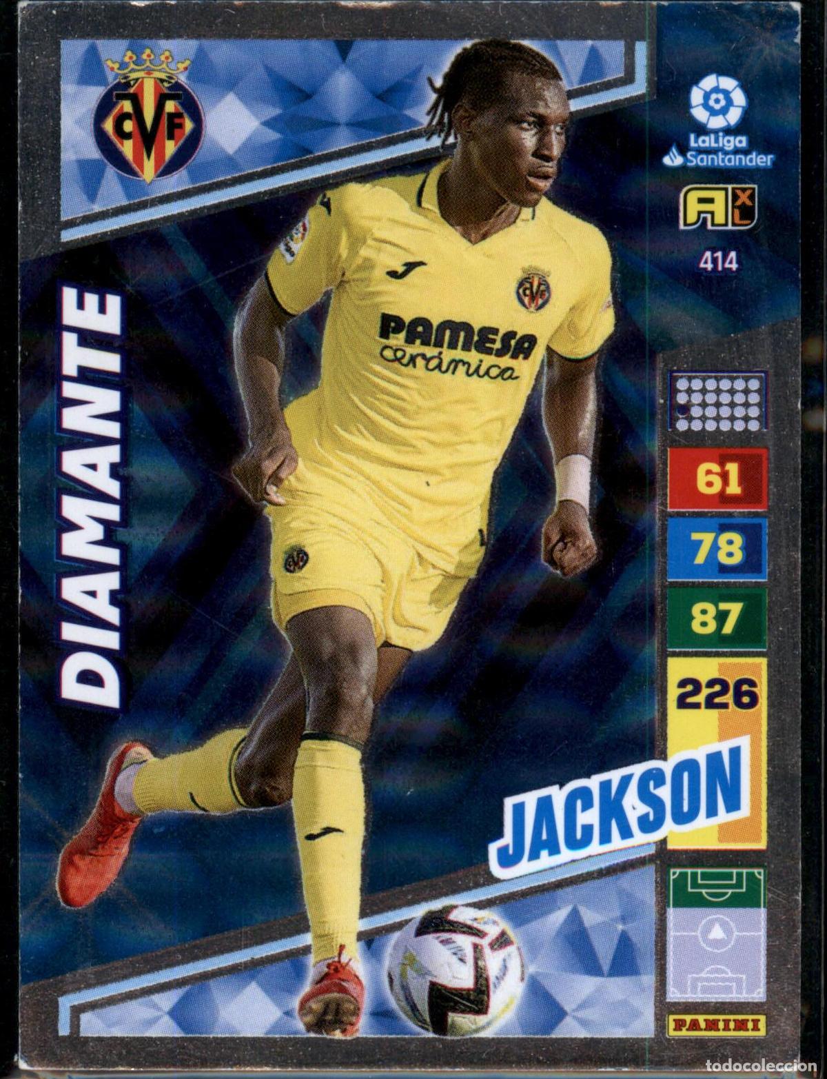 Cartes &agrave; collectionner de Football: Jackson Diamante N&ordm; 414 Villarreal CF LaLiga Santander Adrenalyn XL 2022 2023 Panini 22 23