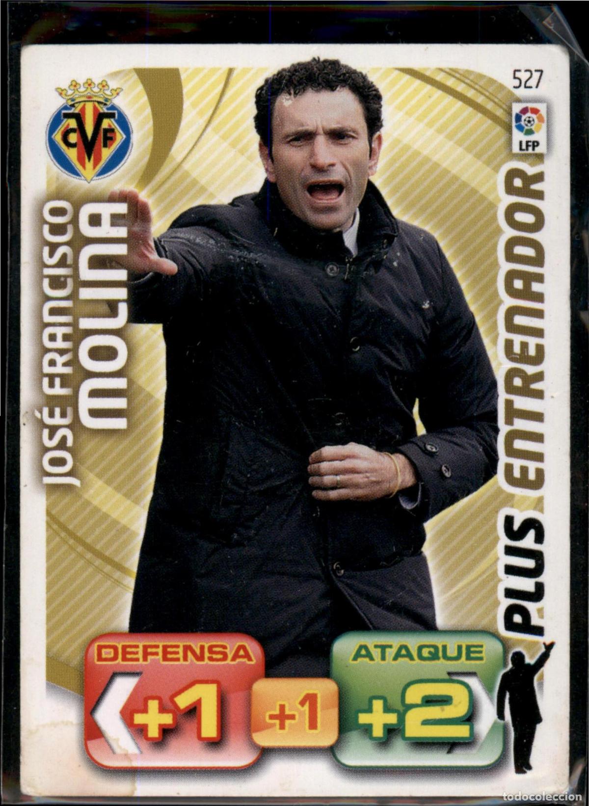 Cromos de F&uacute;tbol: Jos&eacute; Francisco Molina Plus Entrenador N&ordm; 527 Villarreal CF BBVA Adrenalyn XL 2011 2012 Panini 11 12