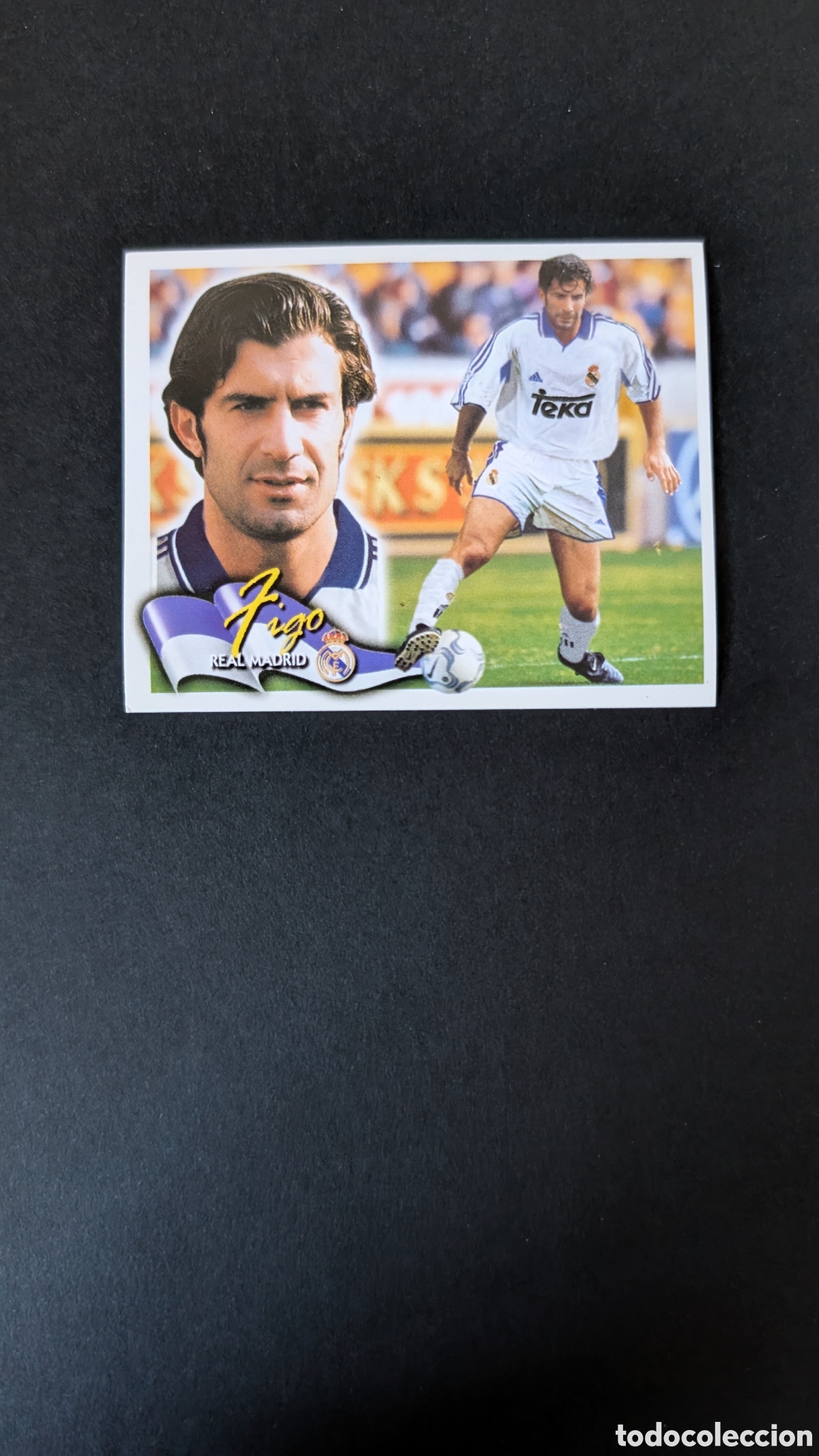 Cromos de F&uacute;tbol: L5 FIGO REAL MADRID COLOCA LIGA ESTE 2000/01 00 01 NUNCA PEGADO SIN PEGAR