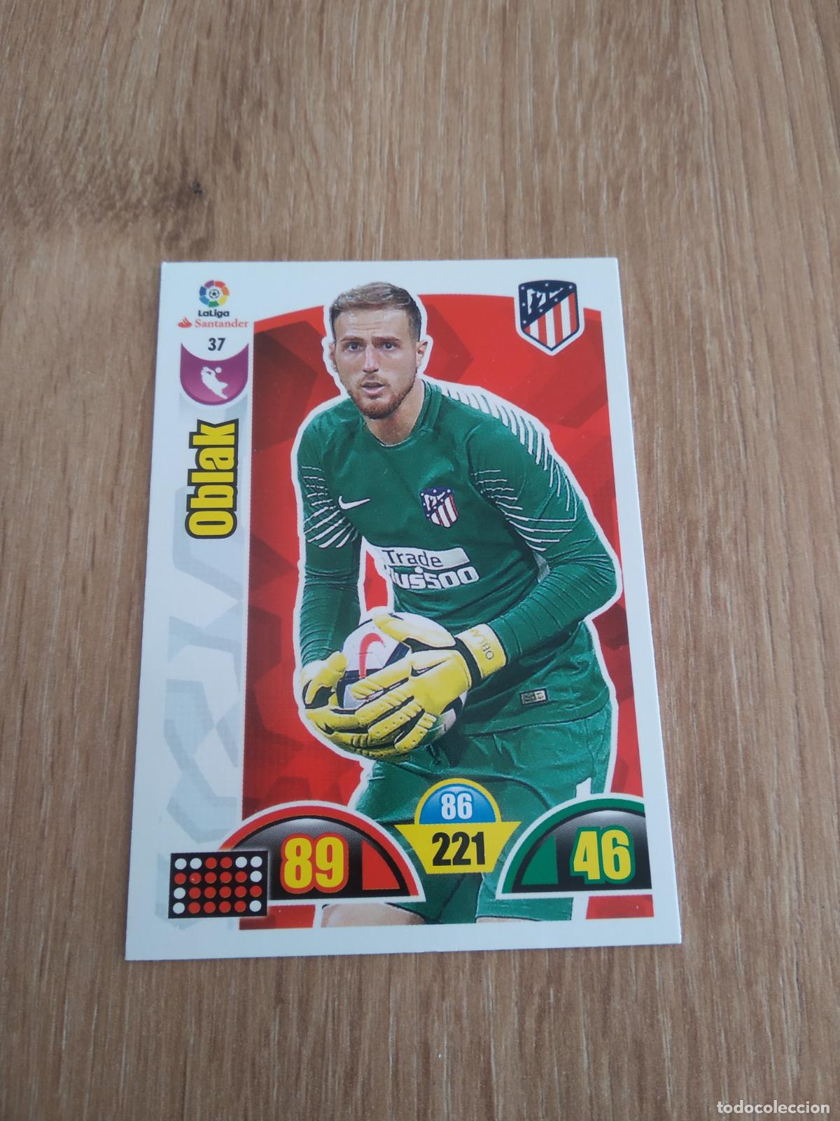 Cromos de F&uacute;tbol: 37 OBLAK ATLETICO DE MADRID CROMO FUTBOL PANINI ADRENALYN 17-18 LIGA 2017-2018